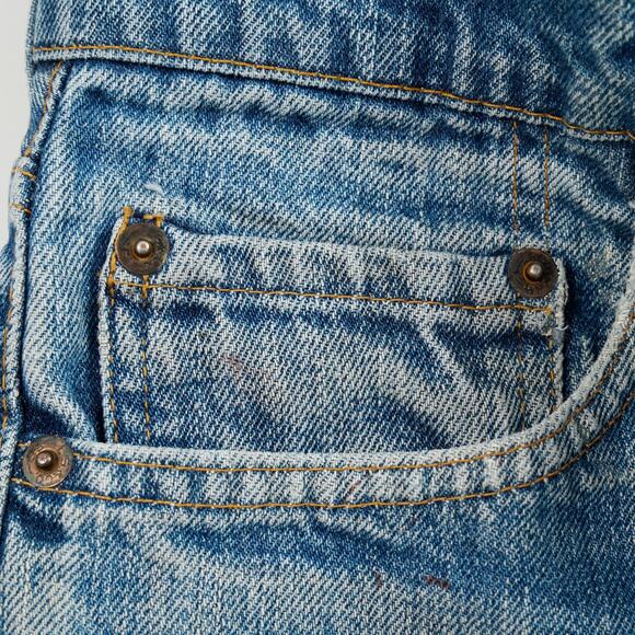 VTG 70s Levi’s 505? Selvedge Redline Talon Zipper Cut Off Shorts Distressed USA - Picture 5 of 15